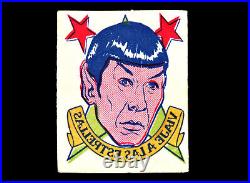 ULTRA RARE Vintage SPOCK (Leonard Nimoy) / STAR TREK Card TATTOO Unique 1968