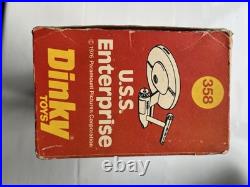 USS ENTERPRISE DINKY STAR TREK 1976 with shuttle, photons and original box
