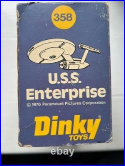 USS ENTERPRISE DINKY STAR TREK 1976 with shuttle, photons and original box
