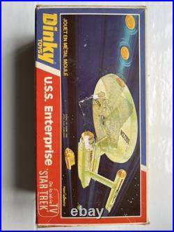 USS ENTERPRISE DINKY STAR TREK 1976 with shuttle, photons and original box