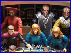 Used Star Trek Original Series, Ds9, Tng, Enterprise Bridge Huge 37 Figure Set