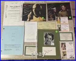 Very Rare Star Trek WilliamWindom Signed Canceled Check/Many More Signatures COA