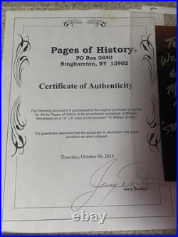 Very Rare Star Trek WilliamWindom Signed Canceled Check/Many More Signatures COA