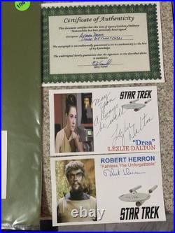 Very Rare Star Trek WilliamWindom Signed Canceled Check/Many More Signatures COA