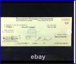 Very Rare Star Trek WilliamWindom Signed Canceled Check/Many More Signatures COA