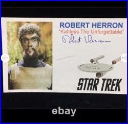 Very Rare Star Trek WilliamWindom Signed Canceled Check/Many More Signatures COA