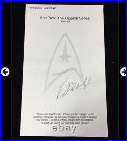 Very Rare Star Trek WilliamWindom Signed Canceled Check/Many More Signatures COA