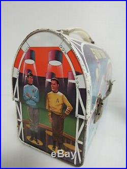 Vintage 1968 Star Trek Metal Dome top Lunchbox with Thermos Original BT116