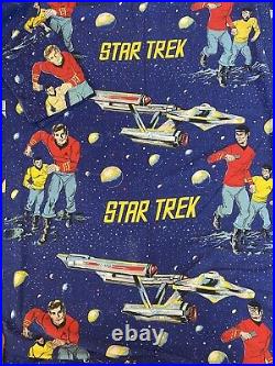 Vintage 1970 STAR TREK Graphic Material Dark Blue for project