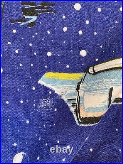 Vintage 1970 STAR TREK Graphic Material Dark Blue for project