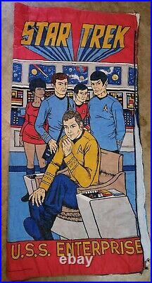 Vintage 1970s Star Trek U. S. S Enterprise Sleeping Bag Paramount Pictures