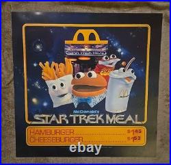 Vintage 1979 McDonald's translite sign Star trek Meal 21.75