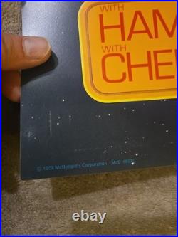 Vintage 1979 McDonald's translite sign Star trek Meal 21.75