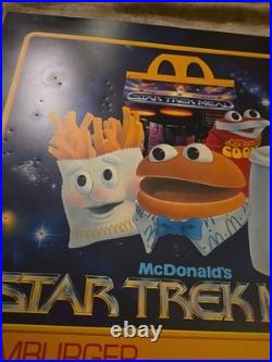 Vintage 1979 McDonald's translite sign Star trek Meal 21.75