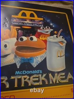 Vintage 1979 McDonald's translite sign Star trek Meal 21.75