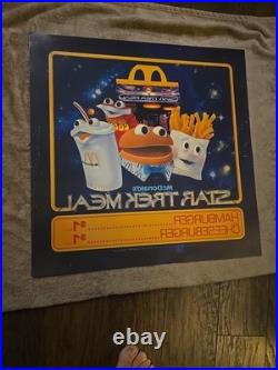 Vintage 1979 McDonald's translite sign Star trek Meal 21.75