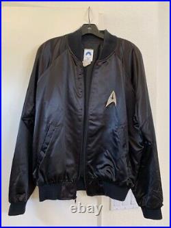 Vintage 1991 Star Trek 25th Anniversary Satin Bomber Jacket Large-GREAT COLORS