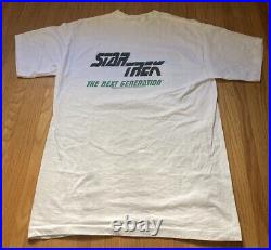 Vintage 1992 Star Trek Romulan Warbird Next Generation Schematics T-Shirt, Sz L