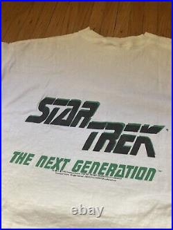 Vintage 1992 Star Trek Romulan Warbird Next Generation Schematics T-Shirt, Sz L