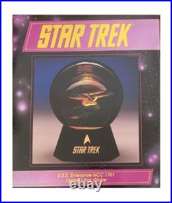 Vintage 1992 Star Trek The USS Enterprise NCC-1701 Lighted Star Globe Ex Shop