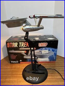 Vintage 1999 Star Trek USS Enterprise NCC-1701 Space Ship Desk Table Lamp RARE
