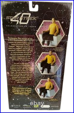 Vintage 2006 Star Trek TOS 40th Anni Captain Pike In Command Chair Action Figure