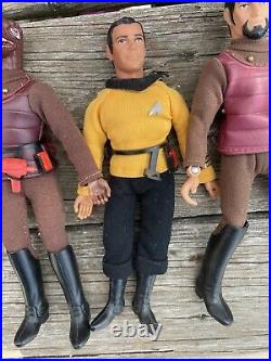 Vintage 70's Star Trek 8 Inch MEGO Action Figures Lot Kirk Doc Spock Gorn +