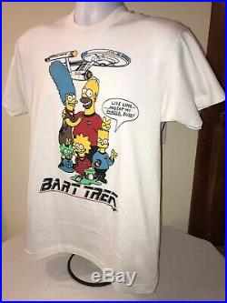 Vintage Bart Trek T Shirt Bart Simpson Star Trek Bootleg Single Stitch 50/50 L