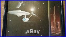 Vintage Claus Andersen Original Sci Fi Painting Star Trek Star ship signed 1992