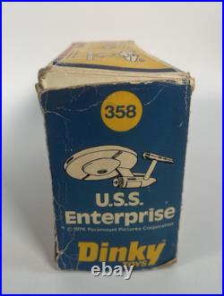 Vintage Dinky Toys 358 USS Enterprise Star Trek 1976 In Original Box