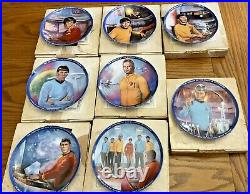 Vintage Lot of 1985 Star Trek Original Series 8 Plates Susie Morton Hamilton