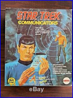 Vintage Mego Star Trek Communicators Original Box Instructions Receipt 1974