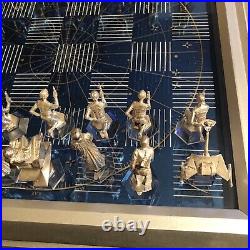 Vintage Official Franklin Mint STAR TREK 25th Anniversary Chess Set Complete