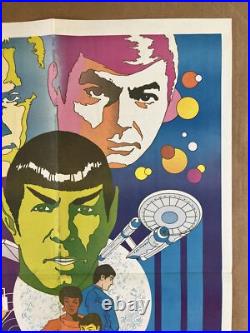 Vintage Original 1970s Star Trek Poster Steranko Spock Kirk Sci-fi Space