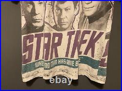 Vintage STAR TREK ALL OVER PRINT T Shirt 1992 ENTERPRISE M/L Single Stitch