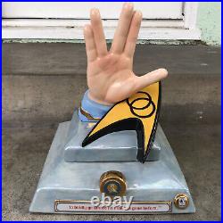 Vintage STAR TREK Spock LIVE LONG AND PROSPER Hand Cookie Jar Star Treasure #151
