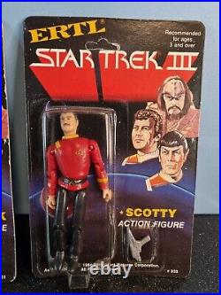 Vintage Star Trek 3 ERTL Complete Set Of 4 Figures & 3 Ships MOC 1984 VGC