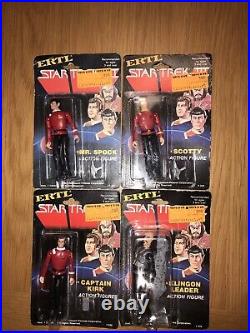 Vintage Star Trek III Set Of Four Action Figures Moc By ERTL 80's Very Rare