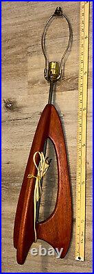 Vintage Star Trek Table Lamp Wooden RARE 31 Tall Delta Arrow Insignia Shaped