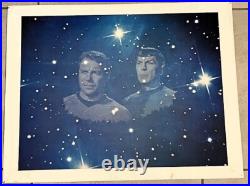 Vintage Star Trek The Original Series Captain Kirk Spock Poster Space 17.5x22.5