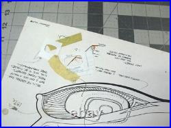Vtg 1980s concept art Star Trek Next Generation Enterprise specs Greg Jein v14 Vtg 1980s concept art Star Trek Next Generation Enterprise specs Greg Jein v14