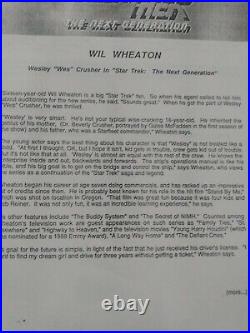 Wil Wheaton As Wesley Crusher Star Trek Vintage Original Press Head Shot
