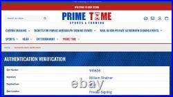 William Shatner Captain Kirk Autographed Star Trek Shirt Prime Time Cert