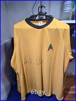 William Shatner Captain Kirk Autographed Star Trek Uniform Shirt