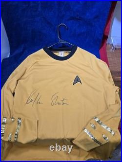 William Shatner Captain Kirk Autographed Star Trek Uniform Shirt
