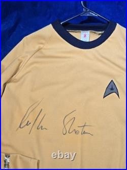 William Shatner Captain Kirk Autographed Star Trek Uniform Shirt
