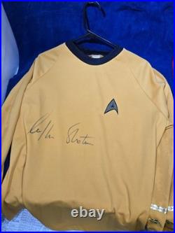 William Shatner Captain Kirk Autographed Star Trek Uniform Shirt