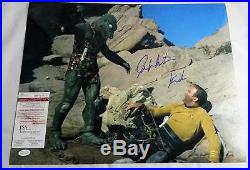 William Shatner Captain Kirk Signed Star Trek 16x20 Metallic Photo Jsa Coa 275