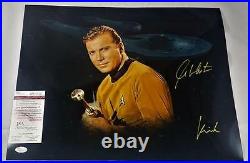 William Shatner Captain Kirk Signed Star Trek 16x20 Photo Autographed Jsa 263
