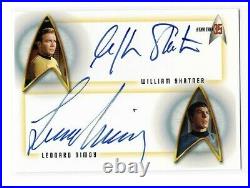 William Shatner & Leonard Nimoy 2001 Paramount Star Trek 35 Autograph Card